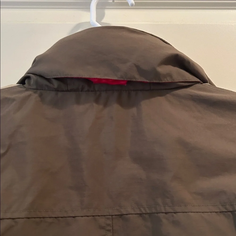Palty ZipUp Nylon mesh lined Jacket hidden hood pockets vented armpit kid size S